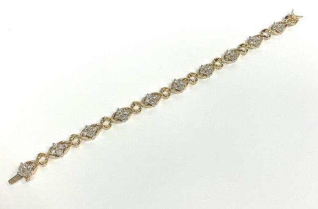 Diamond 14K Yellow Gold Bracelet