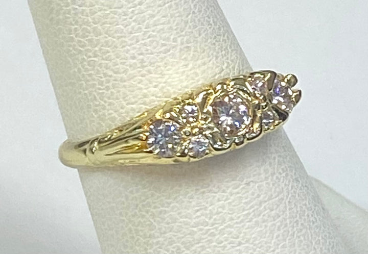 Diamond 14K Yellow Gold Vintage Design Ring