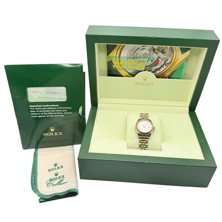 Rolex Oyster Perpetual DateJust 18K RG & SS Lady's Wristwatch