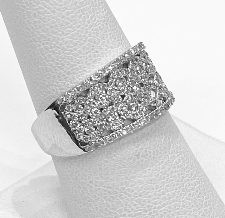 Diamond 18K White Gold Band Ring