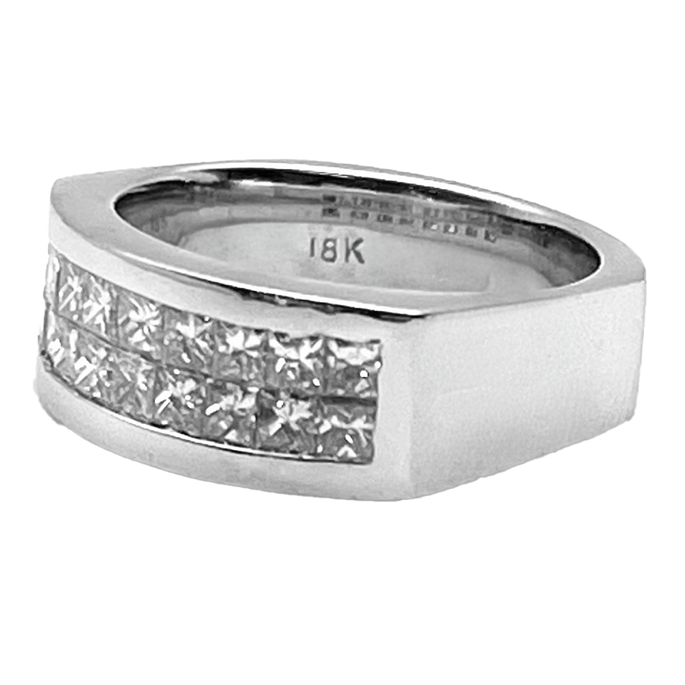 Diamond 18K White Gold Band Ring