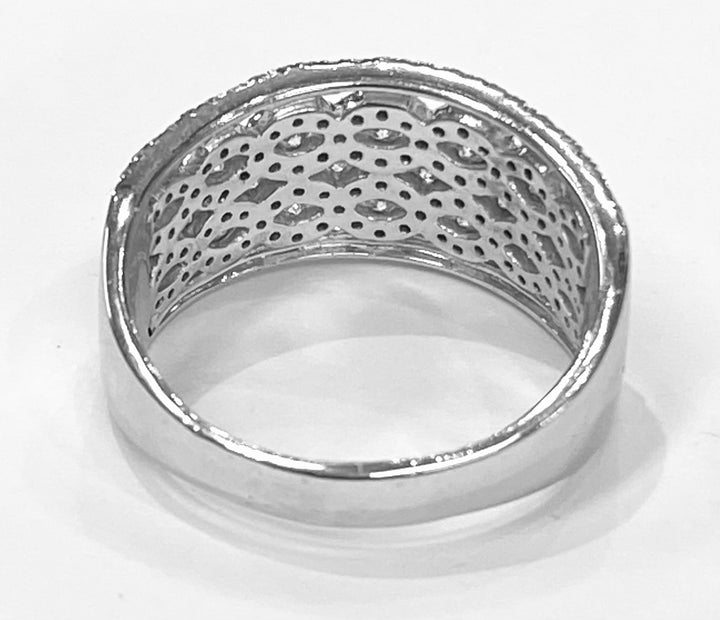 Diamond 18K White Gold Band Ring