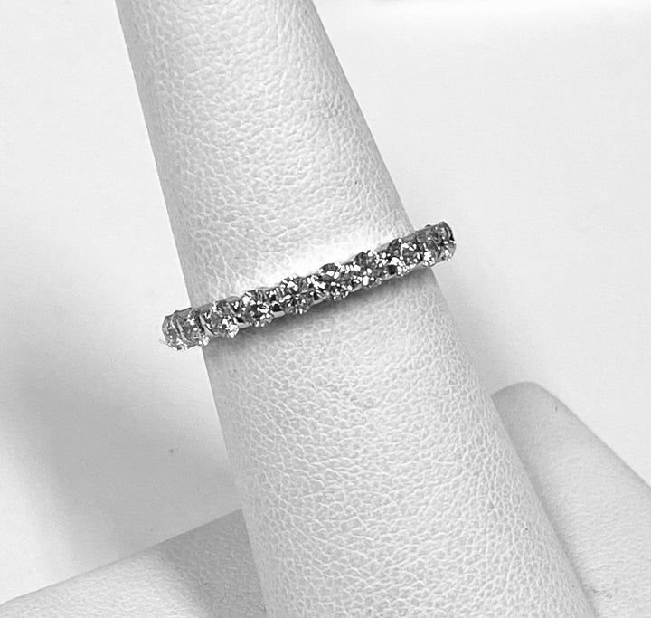 Diamond 18K White Gold Eternity Band