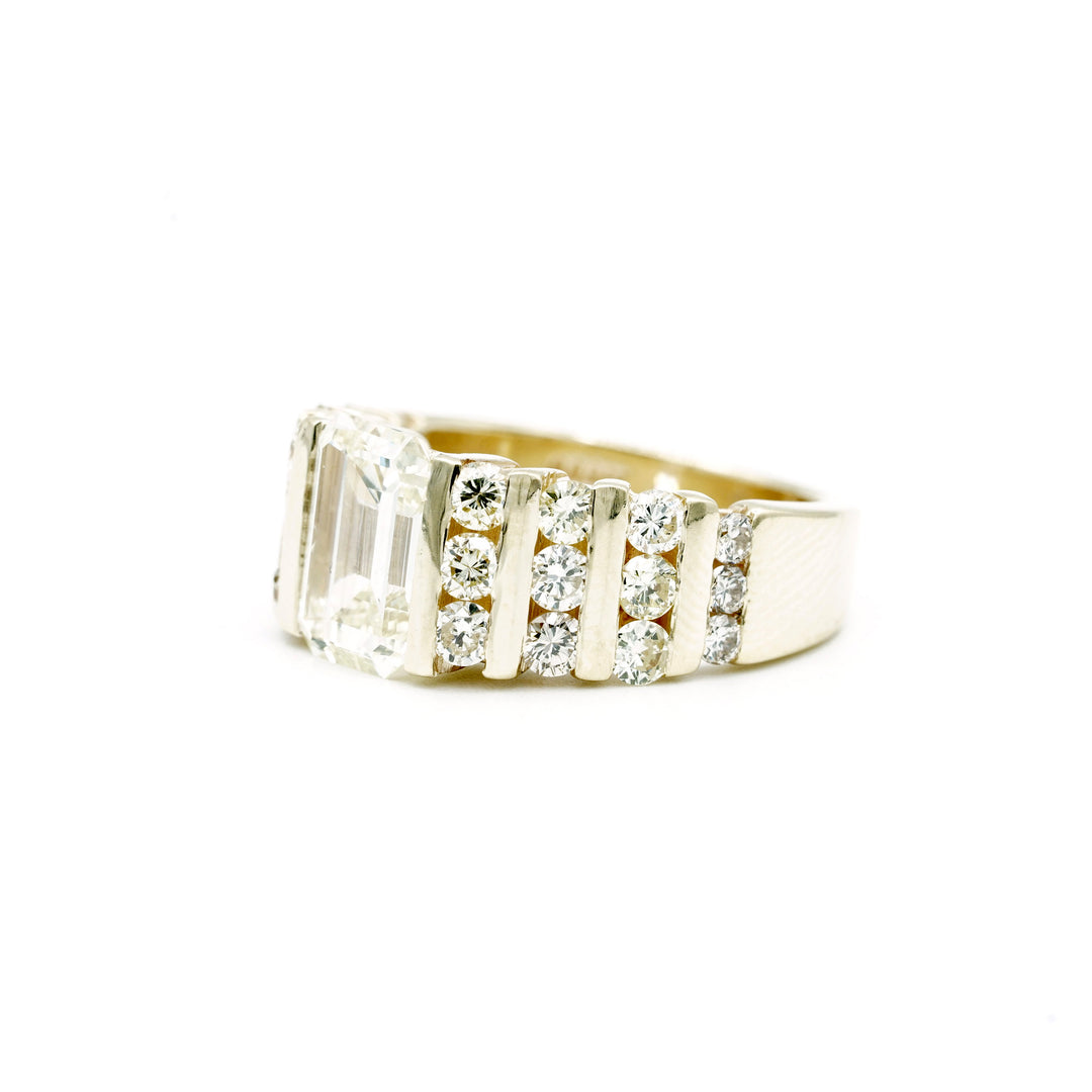 2.00 Carat EC Diamond 14K Yellow Gold Ring