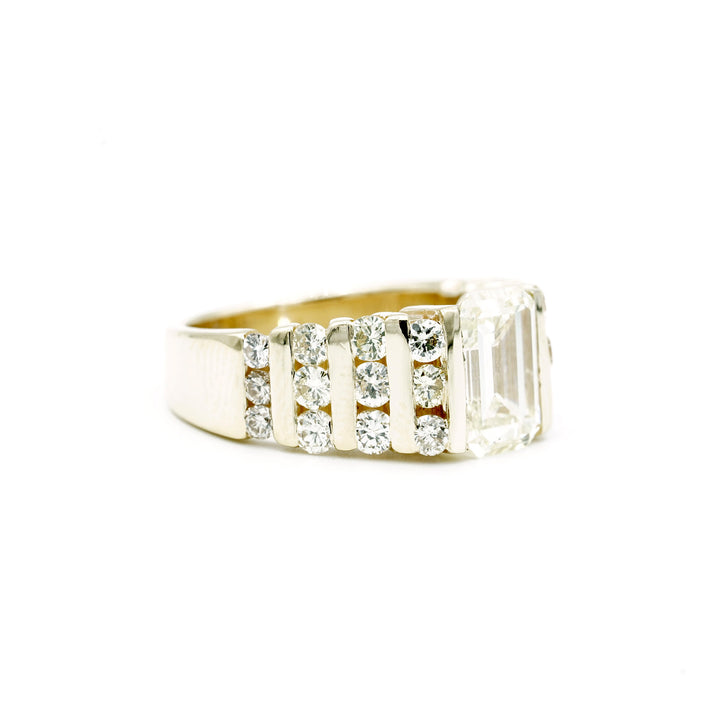 2.00 Carat EC Diamond 14K Yellow Gold Ring