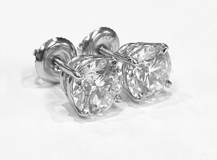2.04 Carat VS D Lab Grown Diamond 14K WG Studs