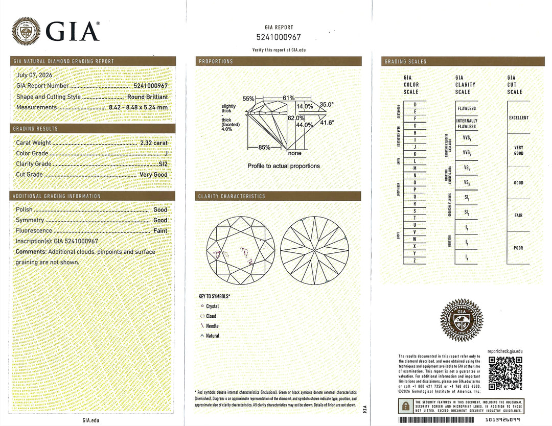 2.32 Carat J SI2 GIA RBC Diamond
