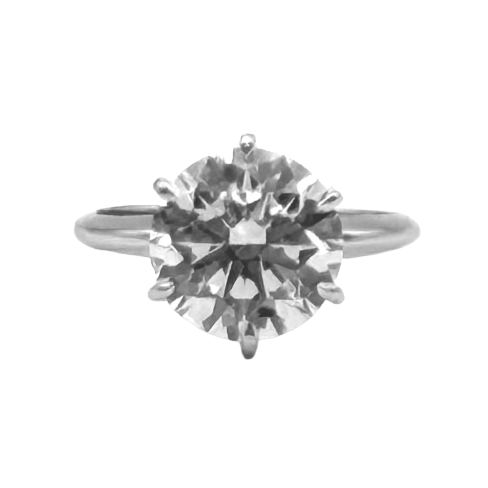 3.50 Carat E VS1 RBC Lab Grown Diamond Plat Ring