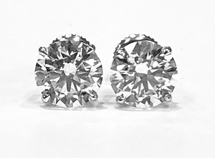 4.07 Carat VS1 E Lab Grown Diamond 14K WG Studs