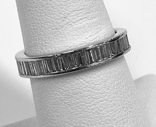 Baguette Diamond Platinum Eternity Band