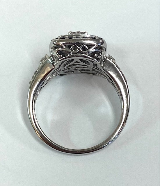 Black Brown & Colorless Diamond 14K White Gold Wedding Ring Set