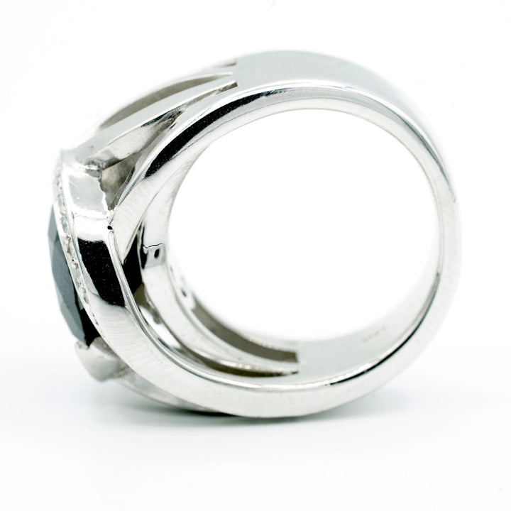 Black Diamond Colorless Diamond 14K White Gold Ring