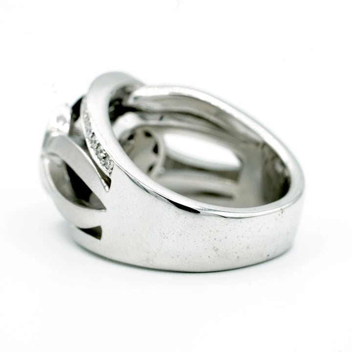 Black Diamond Colorless Diamond 14K White Gold Ring