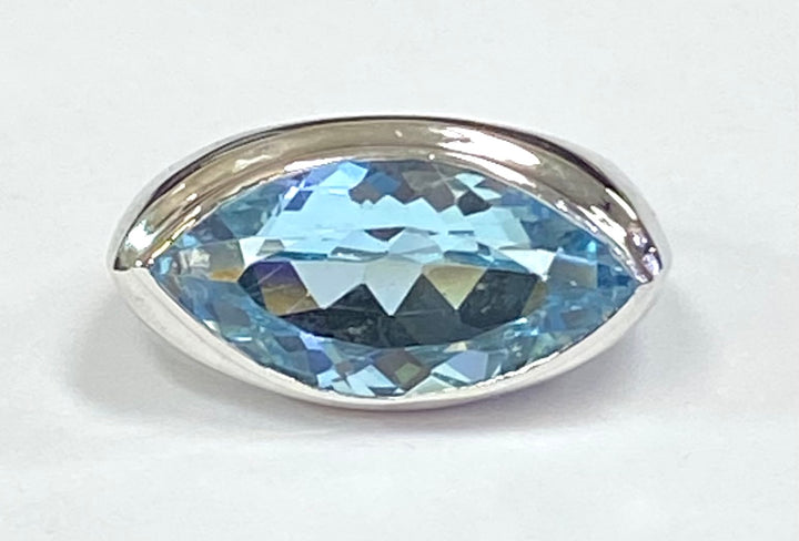 Blue Topaz 14K White Gold Ring