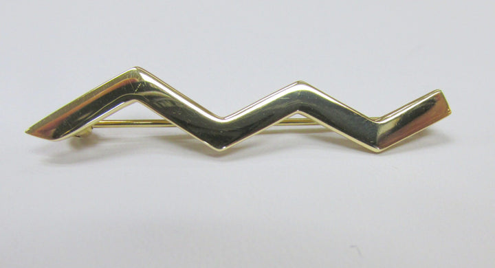 Tiffany & Co. Paloma Picasso 18K Yellow Gold Zig Zag Bar Pin