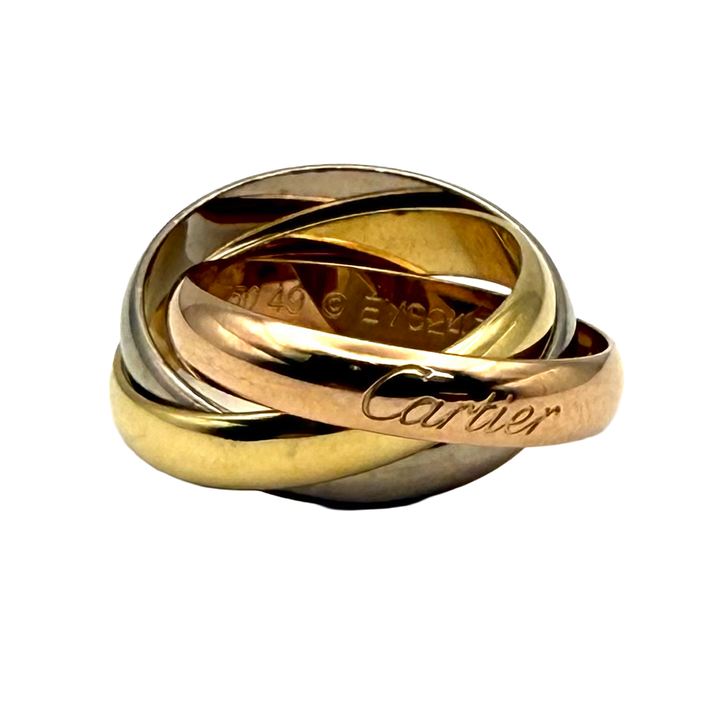 Cartier Trinity 18K Tri Color Rolling Ring
