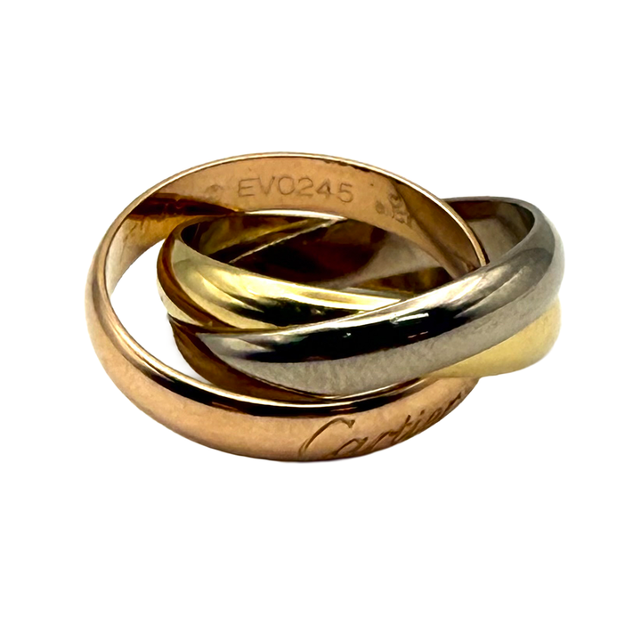 Cartier Trinity 18K Tri Color Rolling Ring