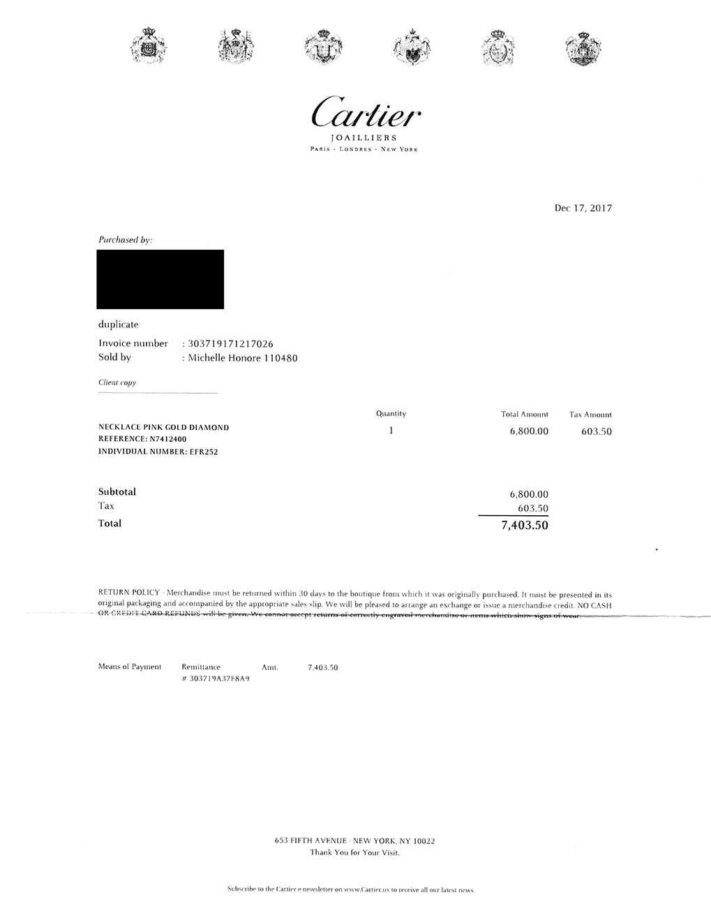 Cartier d'Amour Diamond 18K Rose Gold Necklace