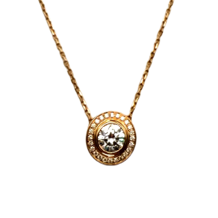 Cartier d'Amour Diamond 18K Rose Gold Necklace