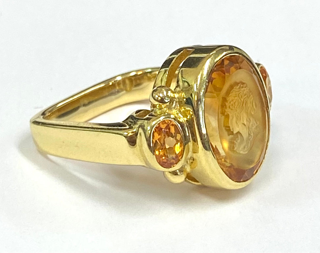 Citrine 18K Yellow Gold Ring