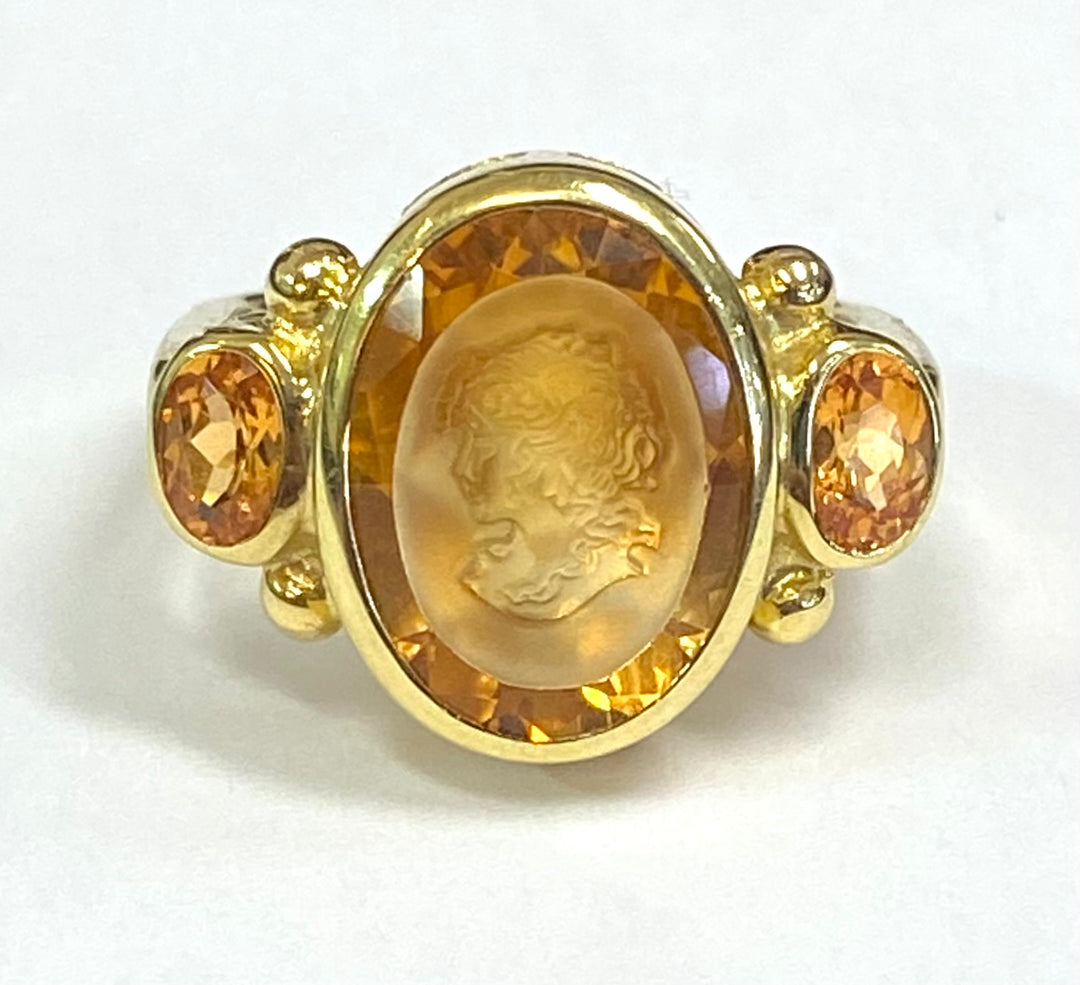 Citrine 18K Yellow Gold Ring