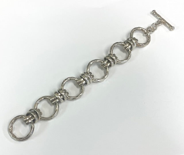 Custom Made Sterling Silver Link Style Bracelet