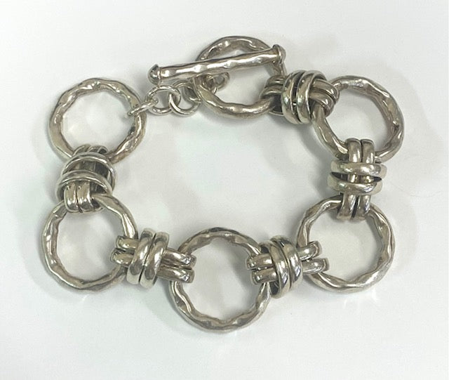 Custom Made Sterling Silver Link Style Bracelet