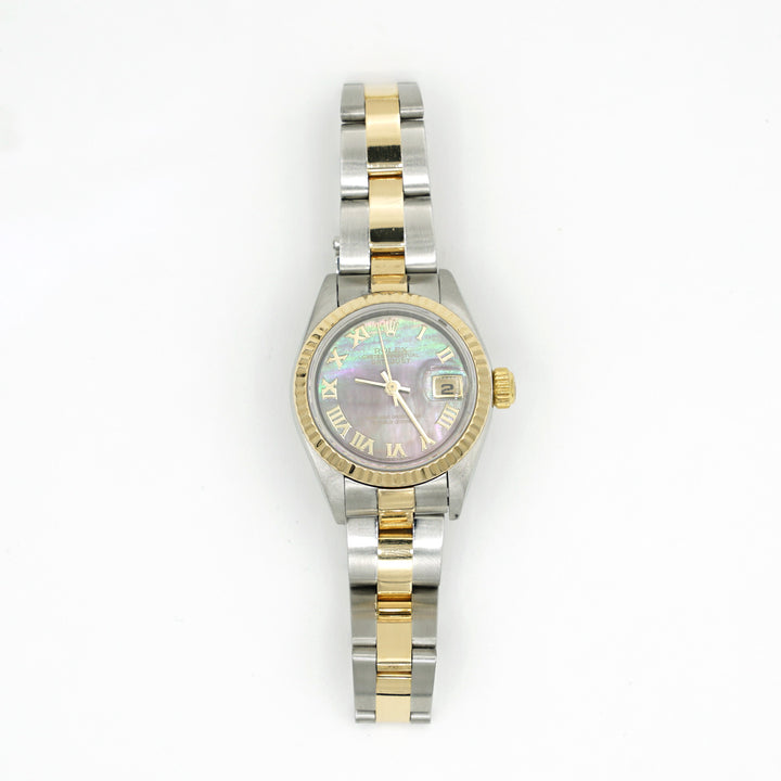 Rolex Oyster Perpetual Date Just 18KYG & SS Wristwatch