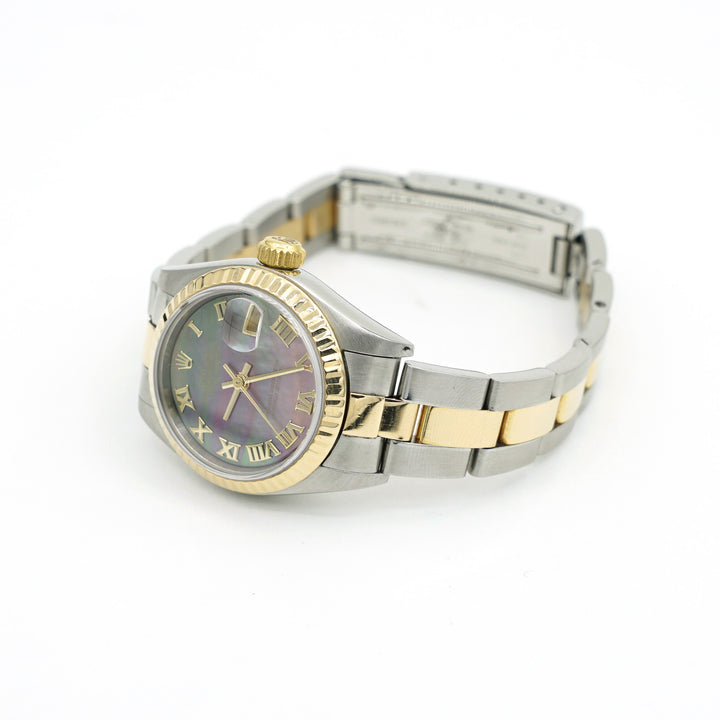 Rolex Oyster Perpetual Date Just 18KYG & SS Wristwatch