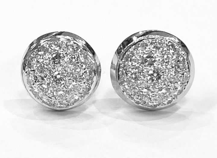 Diamond 14K White Gold Cufflinks