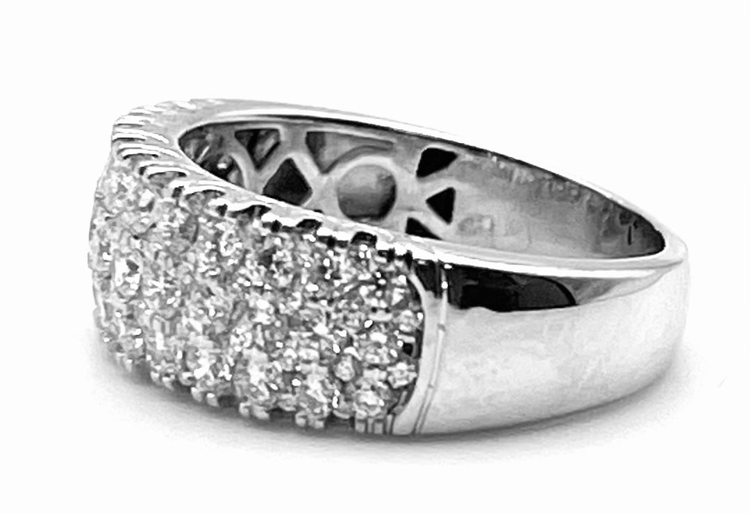 Diamond 14K White Gold Band Ring