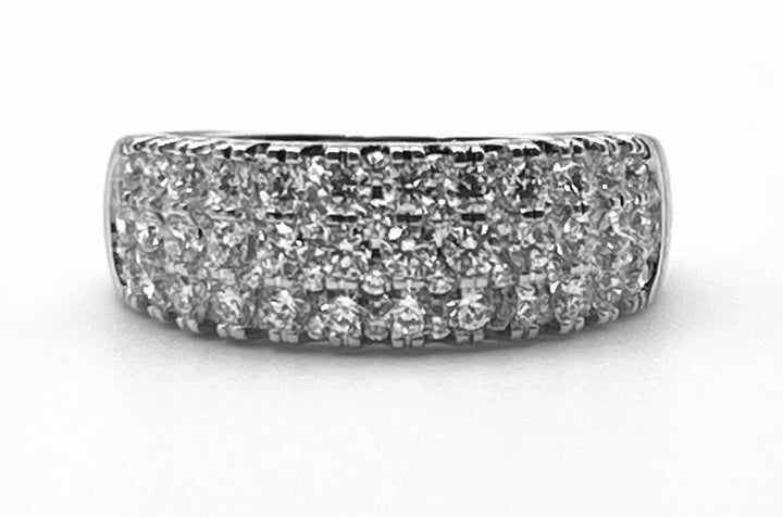 Diamond 14K White Gold Band Ring