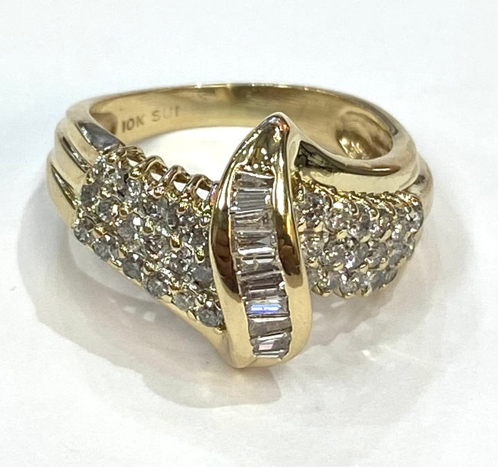 Diamond 10K Yellow Gold Ring