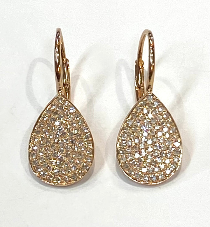 Diamond 14K Rose Gold Drop Earrings