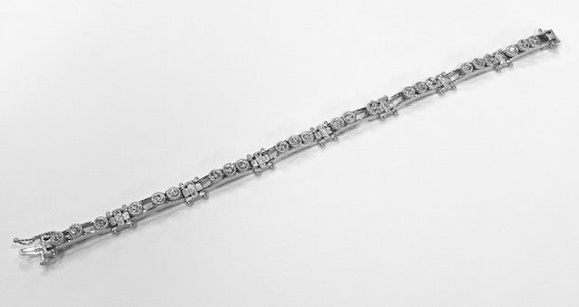 Diamond 14K White Gold Slide Bracelet