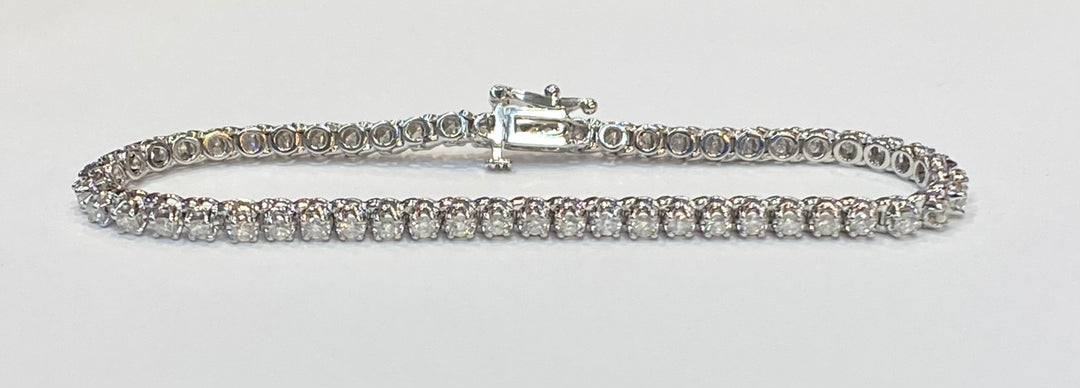 Diamond 14K White Gold Tennis Bracelet