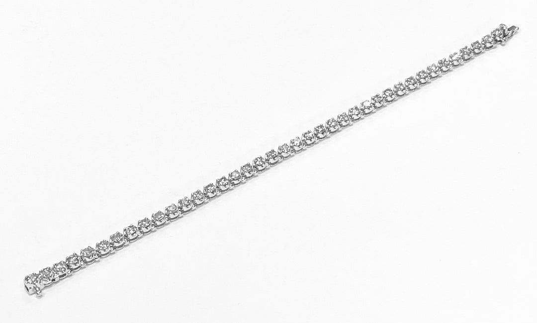 Diamond 14K White Gold Tennis Bracelet 5.00 Carats