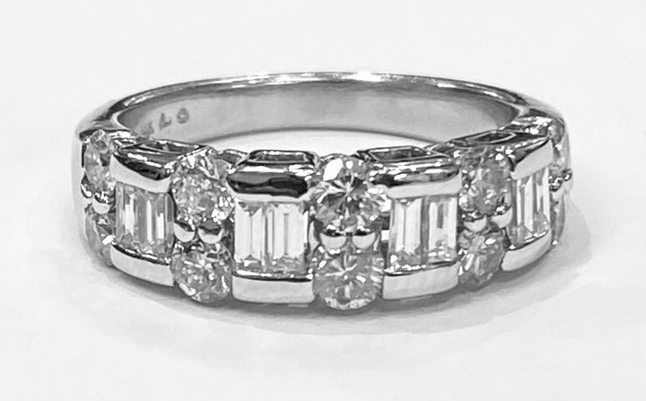 Diamond 14K White Gold Band Ring