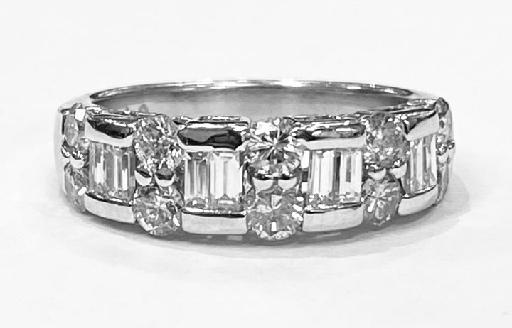 Diamond 14K White Gold Band Ring