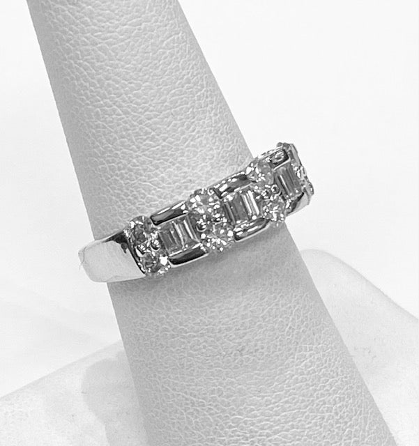 Diamond 14K White Gold Band Ring