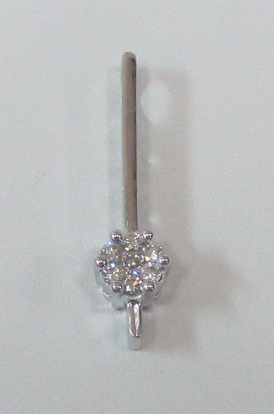 Diamond 14K White Gold Drop Style Pendant