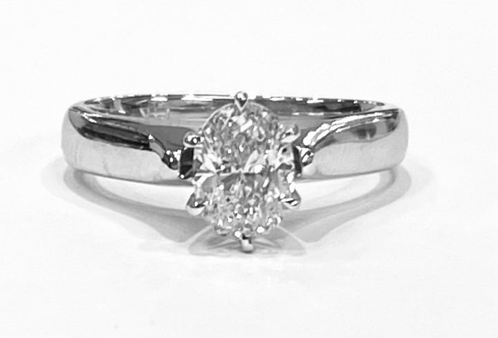 Diamond 14K White Gold Solitaire Ring