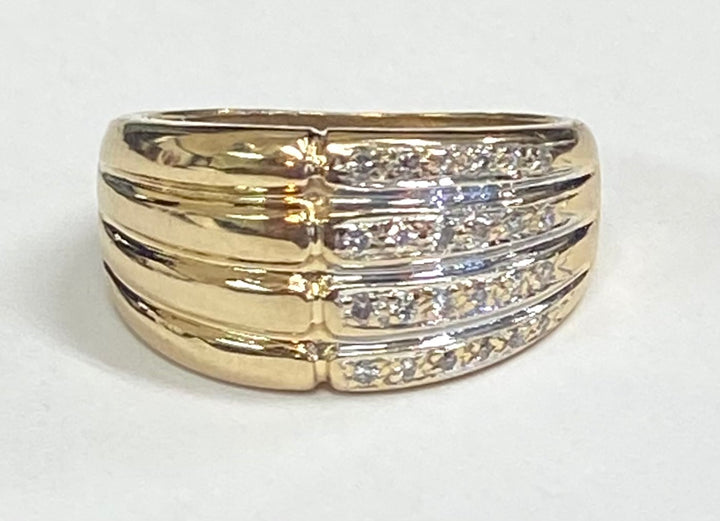 Diamond 14K Yellow Gold Band Style Ring