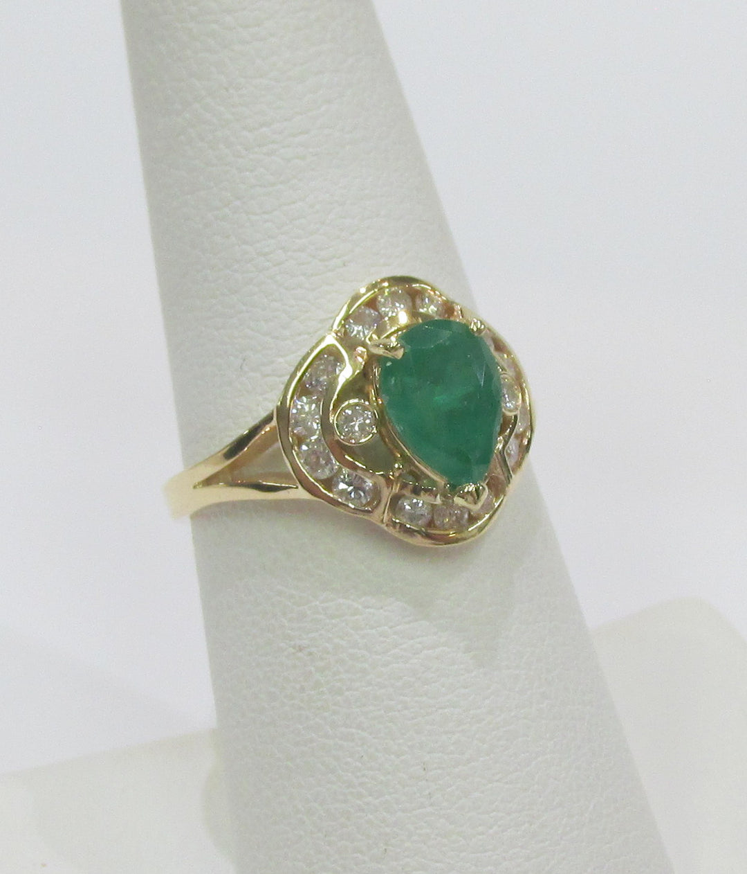 Emerald Diamond 14K Yellow Gold Ring