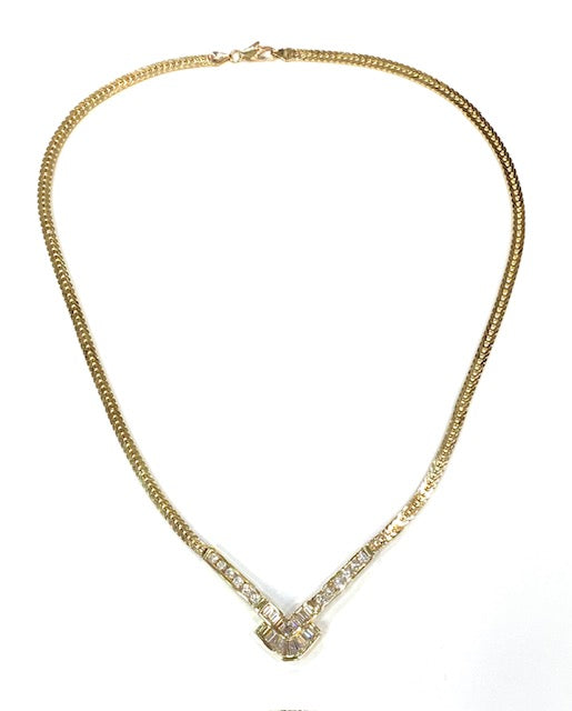 Diamond 14K Yellow Gold Necklace