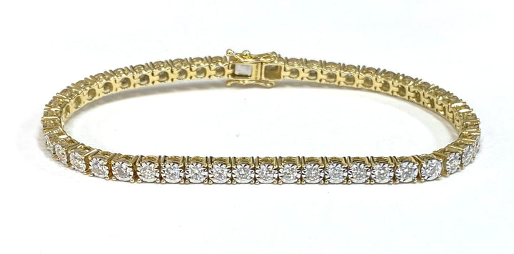 Diamond 14K Yellow Gold Tennis Bracelet