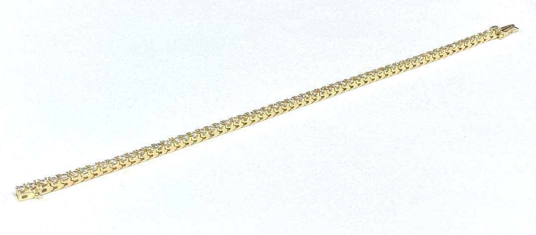 Diamond 14K Yellow Gold Tennis Bracelet 2.50 Carats