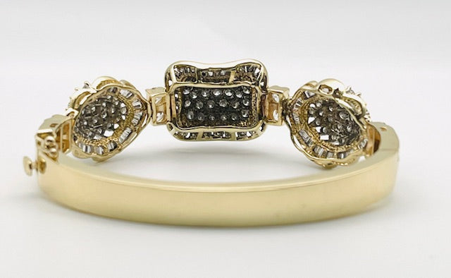 Diamond 14K Yellow Gold Bangle