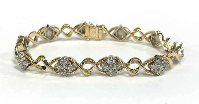 Diamond 14K Yellow Gold Bracelet