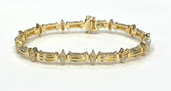 Diamond 14K Yellow Gold Bracelet